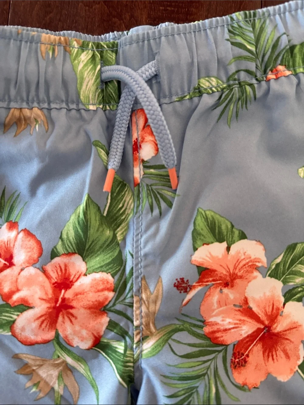 NWT Old Navy Blue Boys Tropical Hawaiian Swim Trunks
